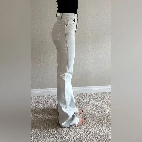 Re/Done Wide Gray Jeans Flare Size 25 - Picture 10 of 10